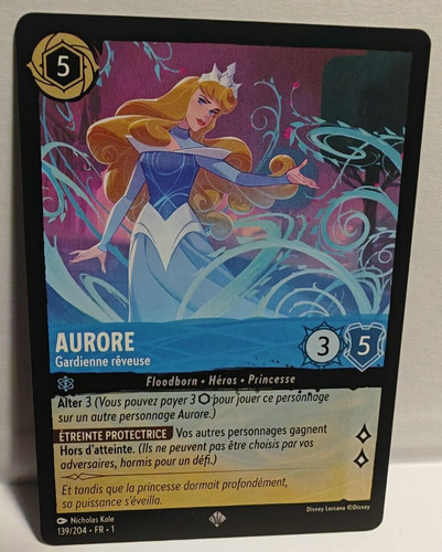 Carte disney lorcana aurore - disney,