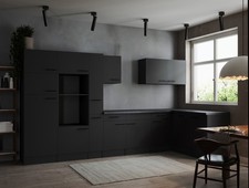 Cuisine Évier Angle Gris Mat 370 X 172 Cm Respekta