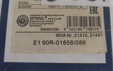 Jeu de 4 plaquettes de frein OPTIMAL  - 1954460 - FORD Maverick, NISSAN Terrano