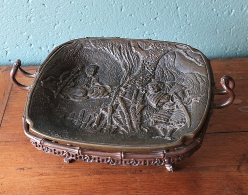 Plateau bronze décor - en,