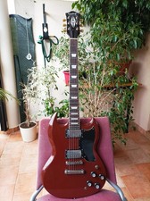 guitare électrique EPIPHONE SG MARRON SATIN MILIEU ANNEES 90