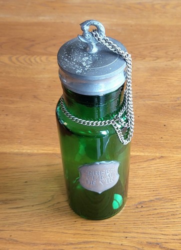 Bocal verre vert - verre, Étain