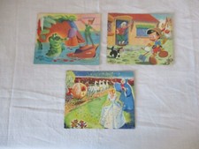 LOT 3 DISQUES VINYLE 45 TOURS SOUPLES WALT DISNEY PETER PAN CENDRILLON PINOCCHIO