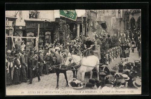 Cpa bourges fêtes de - bourges,,