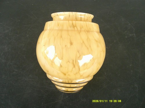 Globe art deco verre jaune - globe,