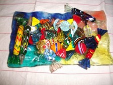 LOT  22 BONBONS et coupe plat en VERRE DE MURANO ITALIE 1980 en verre