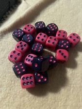 • Lot de 5 Dés à jouer 15 mm Yahtzee Jeux De Sociétés Rouges Noirs •
