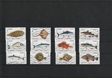 FRANCE 2019 LES POISSONS SERIE COMPLETE DE 12 TIMBRES OBLITERES