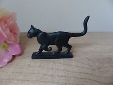 Vintage Chat Franklin Mint 1986 cabinet curiosités, Chat noir en fonte