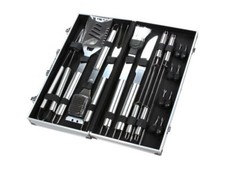 Rosewill18Pc Outdoor BBQ Grill Tool Set Aluminum Case Stainless Steel