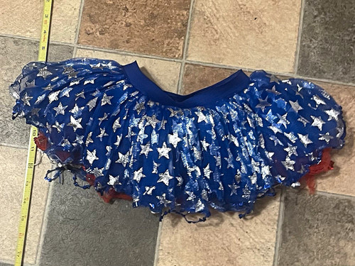 Girls blue tutu skirt - blue, glitter