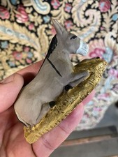 Âne Santon en Terre Cuite Couple Paysan ateliers Gilli Manosque Provence Ancien