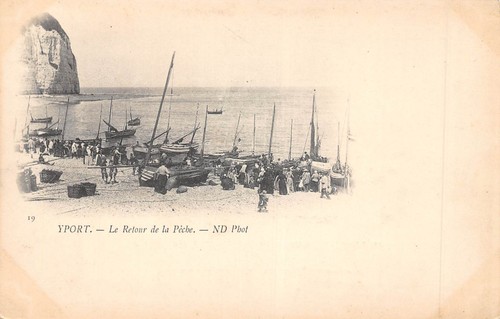 Old postcard yport le - old,