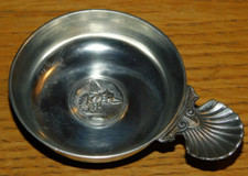 vintage TASTE VIN COUPELLE en etain TIN zinn TITRE GARANTI poicon ES ETS ABEILLE