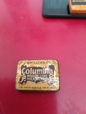 Boîte métallique  Pub  avec Aiguilles Gramophone Columbia