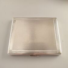 Poudrier de sac avec miroir ancien Argent massif guilloché Style Art Déco