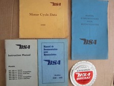BSA 4 manuels d'instructions modèles 1948-1951, B31,B32,B33,B34,motor data 1955