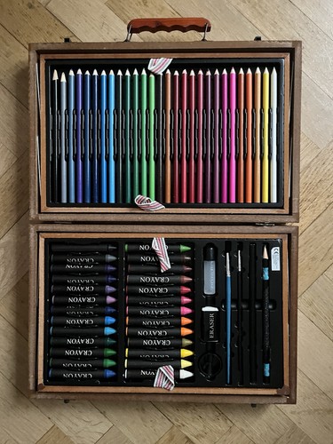 Boîte feutres crayons - de,