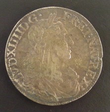 Louis XIV (1643-1715) 1/2 écu au buste juvénile 1662 Rennes