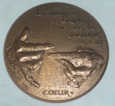 rare grande médaille Santucci manufacture point de France dentelle d' alençon