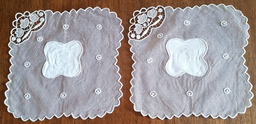 Napperons anciens en tulle - napperons,