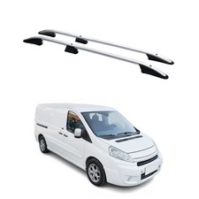 Barres de toit longitudinales pour Citroen Jumpy 2006-2016 L2 Aluminium Gris