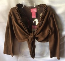 J KHAKI GIRLS BROWN SHRUG