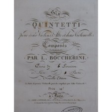 BOCCHERINI Luigi Six Quintetti