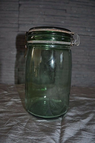 Ancien bocal conserve en - ancien, à