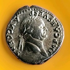 Monnaie Romaine Denier Vespasien Maxime Pontif