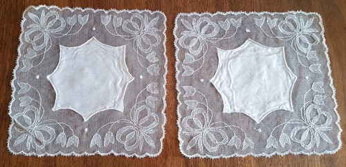 Napperons anciens en tulle - 2, -anciens