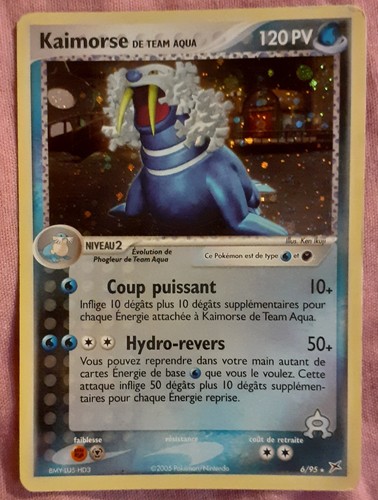 Carte pokémon kaimorse team - carte,