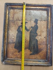 cadre très ancien, peinture, toile ancienne, tableau