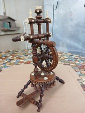 Ancien et beau rouet miniature en bois et os breton ? circa 1900