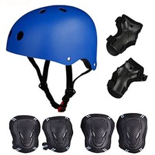 Casque de Kit de Protections 6 pièces Casque de BMX Pads Genouillères