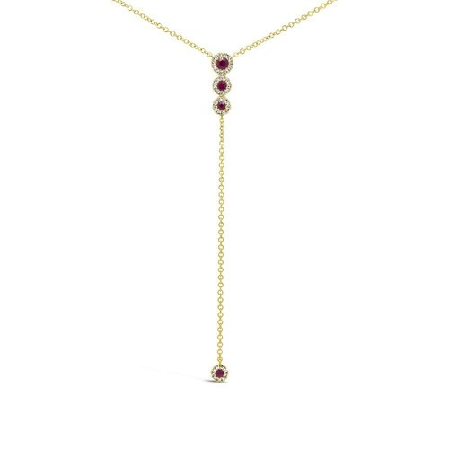 Rubis diamant lariat collier - lariat,