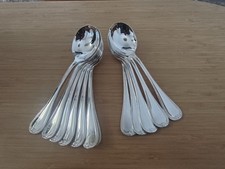 12 Cuillères A Consommer/  CHRISTOFLE modèle MALMAISON métal argenté