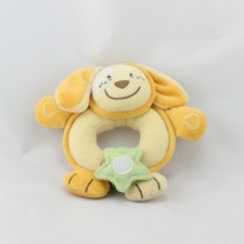 Doudou hochet chien jaune