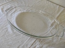 Ancien Plat en verre ovale