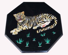 12 " Noir Marbre Côté Table