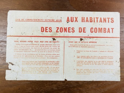 Tract résistance française - tract,