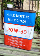 RARE Ancien bidon d'huile MULTIGRADE 20 W 50 garage automobile MOTO