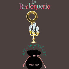Charm PANDORA lumieres le belle et la bête poinçon ale met