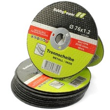 10 X Métal Disques de Coupe 76mm pour Metabo Powermaxx Cc 12,18 Coloris Bleu