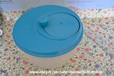 Essoreuse à salade MOULINEX, couvercle bleu, vintage