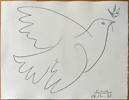 Pablo picasso litho - litho, colombe
