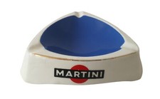 Ancien Cendrier Publicitaire Martini Fond Bleu Orchies Moulin Des Loups 