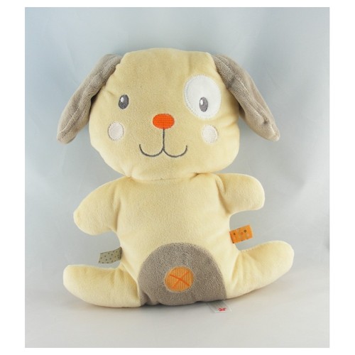 Doudou chien écru - jaune, gris