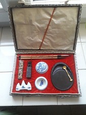 Superbe Ancien Coffret Calligraphie japonaise Comme Neuf  Complet 