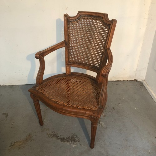 Fauteuil canne epoque louis - canne,